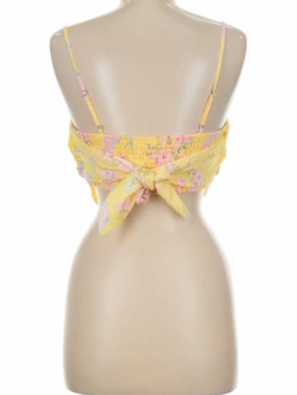 Altar’d State Yellow Floral Polka Dot Coquette Handkerchief Top | Medium | NWOT - Picture 2 of 5